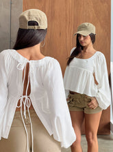 Benjie Long Sleeve Top White