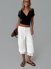 Basma Bloomer Trouser Pants Rayon White