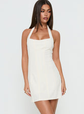 Baila Halter Romper Ivory