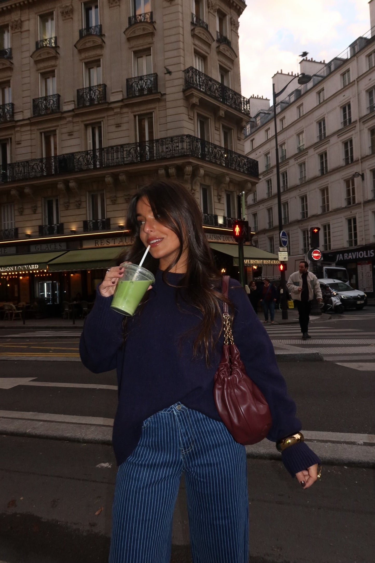 Blue Striped Trousers