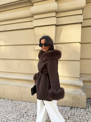 Turim Fur Coat in Brown