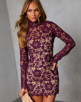 Barely Bloomed Lace Mini Dress