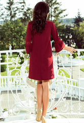 LBD Exclusive Burgundy Margot Shift Dress