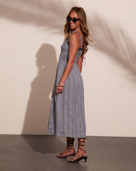 Summer Spell Gingham Print Midi Dress