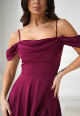 LBD Exclusive Burgundy Madeline Maxi Dress