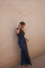 Amira Dress in Navy Blue