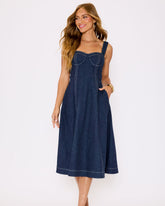 Rey Denim Midi Dress