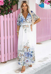 LBD Exclusive Blue Celine Floral Dress