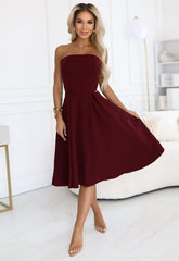 LBD Exclusive Burgundy Viviene Cocktail Dress
