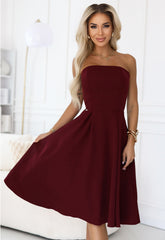 LBD Exclusive Burgundy Viviene Cocktail Dress