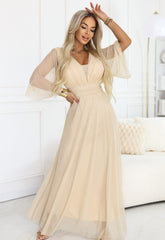 LBD Exclusive Beige Caitlin Plus Size Dress