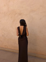 Medina Dress in Brown