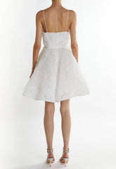 True Decadence White Eloise Sculpted Mini Dress
