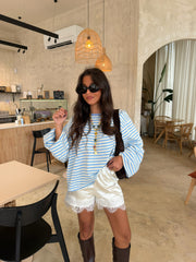 Satin Lace Trim Shorts in Cream - Shipping/Envio 15/04 to 22/04