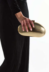 True Decadence Gold Molten Clutch