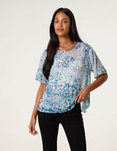 Embellished Chiffon Top
