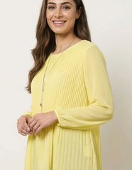 Long Sleeve Pleated Top