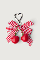 CHERRY RIBBON BAG CHARM