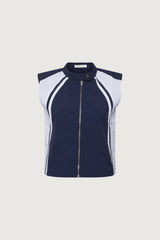 SLEEVELESS NYLON RACER TOP