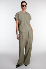 CRINKLED RAYON TOP