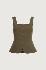 SQUARE NECK SUITING VEST