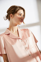 True Decadence Dusty Pink Short Satin Pyjama Set