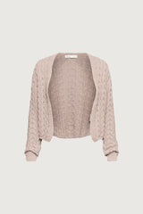 CABLE KNIT LONG-SLEEVE CARDIGAN