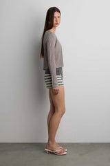 SHEER CARDIGAN WITH TIE FRONT