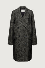 OVERSIZED WOOL-BLEND DOUBLE-BREASTED COAT