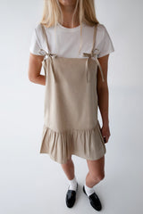 POPLIN MINI DRESS WITH BOW DETAILS