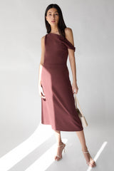 ASYMMETRIC ONE SHOULDER KNIT DRESS