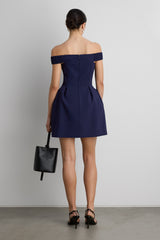 OFF THE SHOULDER CORSET MINI DRESS