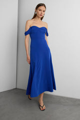 SWEETHEART NECKLINE CORSET MIDI DRESS