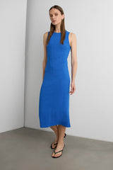 KNIT SLEEVELESS MIDI DRESS
