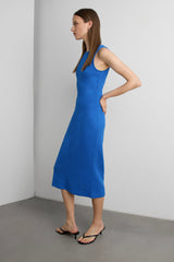 KNIT SLEEVELESS MIDI DRESS
