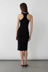KNIT FORM RACERBACK MIDI DRESS