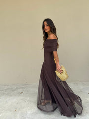 Toledo Dress in Brown - Shipping from 04/05 to 08/05