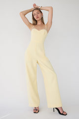 SWEETHEART NECKLINE STRAIGHT LEG JUMPSUIT
