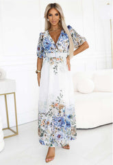 LBD Exclusive Blue Celine Floral Dress