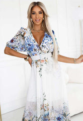 LBD Exclusive Blue Celine Floral Dress