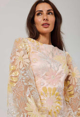 Samantha Jane Blush Lemon Miranda Cocktail Dress