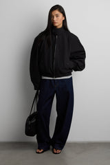 STRUCTURED FUNNEL NECK JACKET