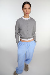 STRIPED COTTON POPLIN PAJAMA STYLE PANT