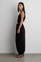 RELAXED BALLOON FIT COTTON PANTS