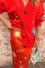 Red Celestial Dorris Skirt