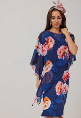 Samantha Jane Blue Rosalia Cocktail Dress