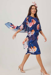 Samantha Jane Blue Rosalia Cocktail Dress