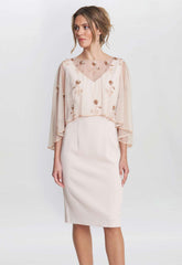 Gina Bacconi Pink Rose Cocktail Dress