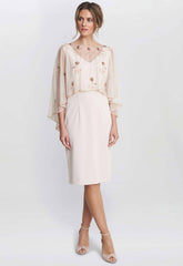 Gina Bacconi Pink Rose Cocktail Dress