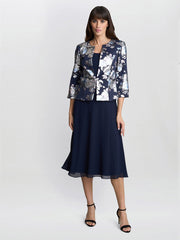 Gina Bacconi Sandra Floral Print Jacquard Jacket And Dress
